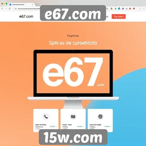 Análise da interface de usuário do site e67.com